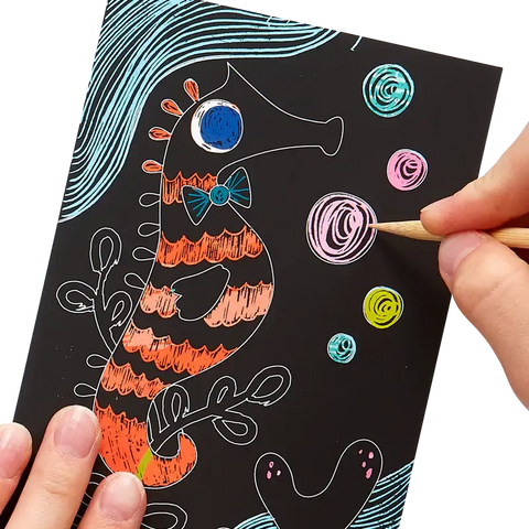 Mini Scratch & Scribble Art Kit (Friendly Fish) - OOLY
