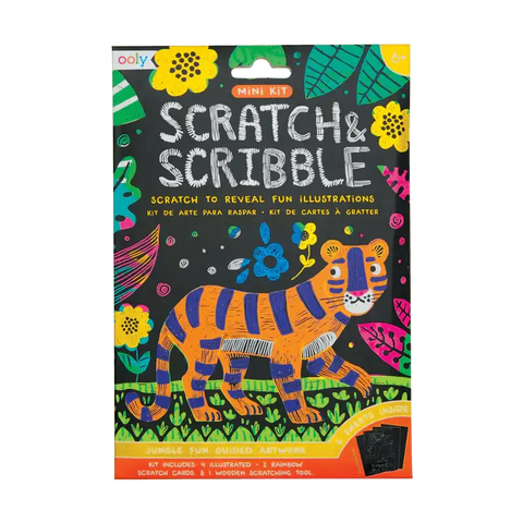 Mini Scratch & Scribble Art Kit (Jungle Fun) - OOLY