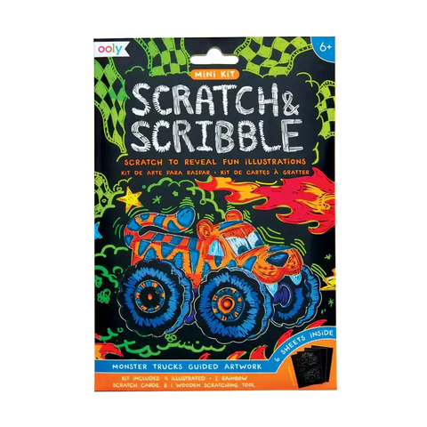 Mini Scratch & Scribble Art Kit (Monster Truck) - OOLY