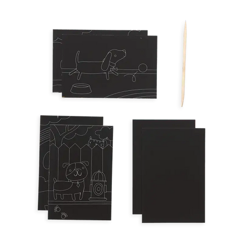 Mini Scratch & Scribble Art Kit (Playful Pups) - OOLY