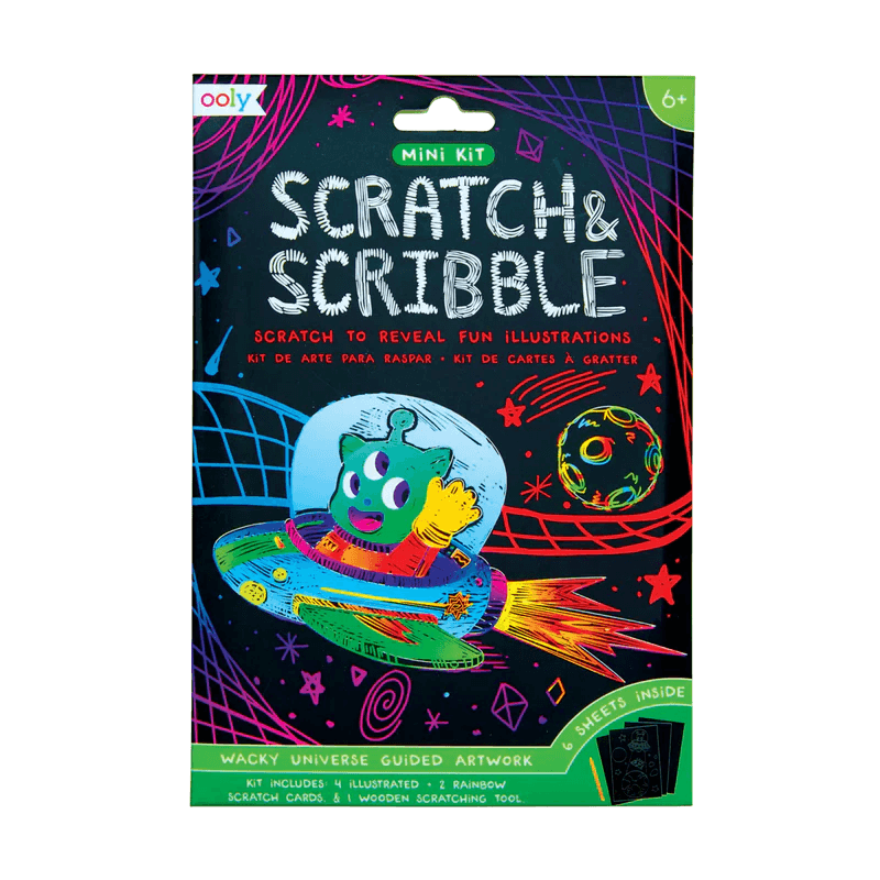 Mini Scratch & Scribble Art Kit (Wacky Universe) - OOLY