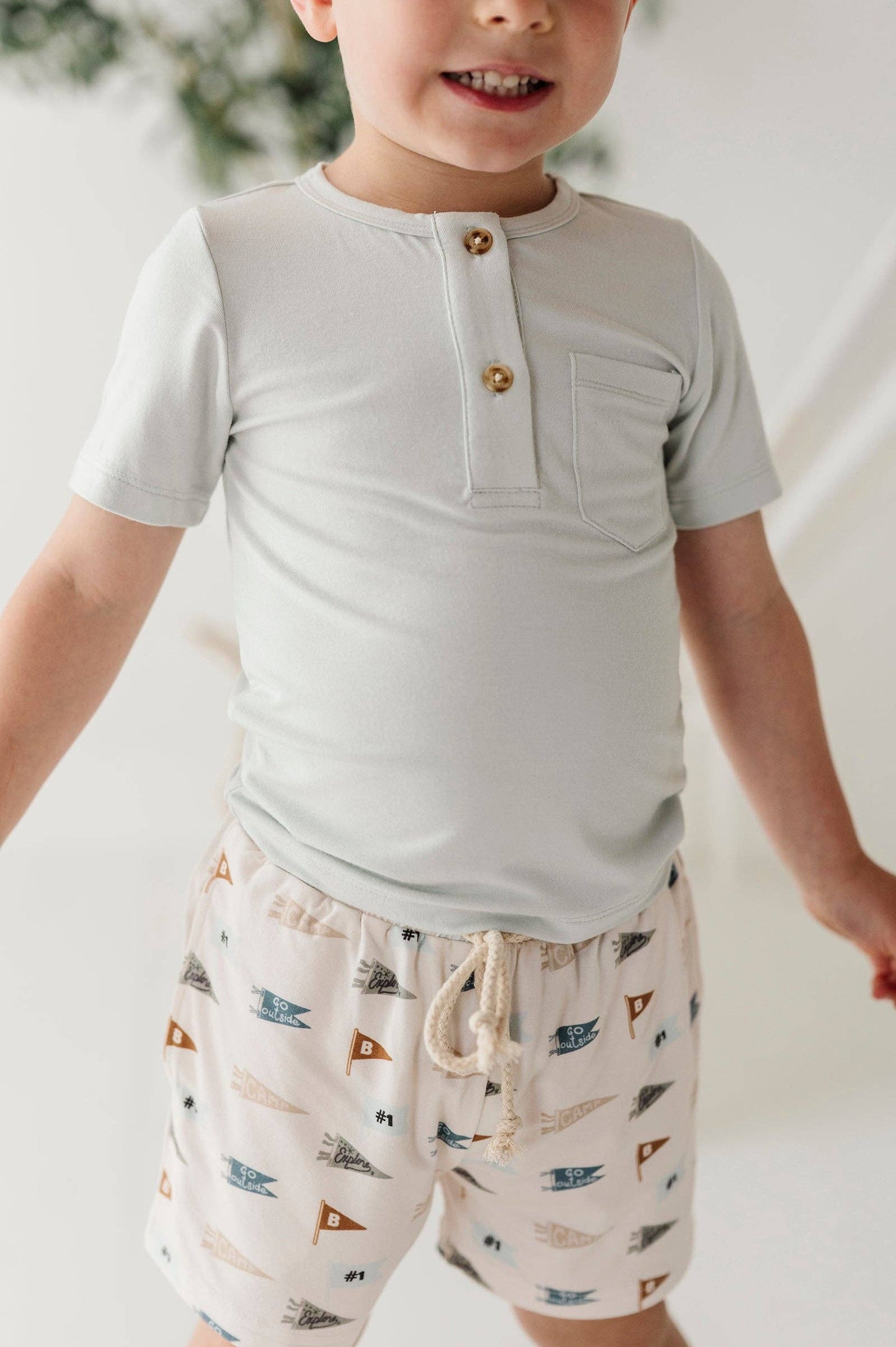 Misty Blue Boy's Henley Shirt - Babysprouts