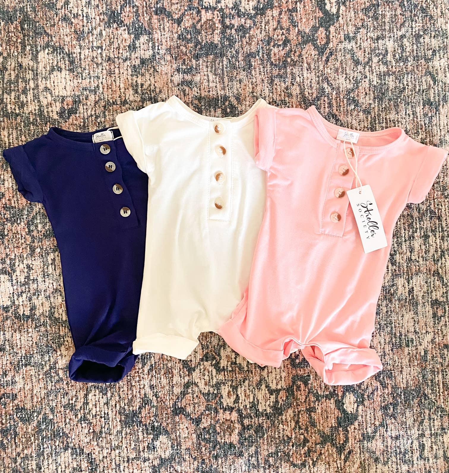 Modal Baby Romper - Pink - Butterbugboutique