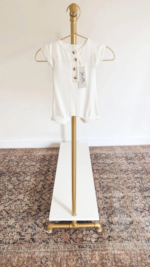 Modal Baby Romper - White - Stroller Society