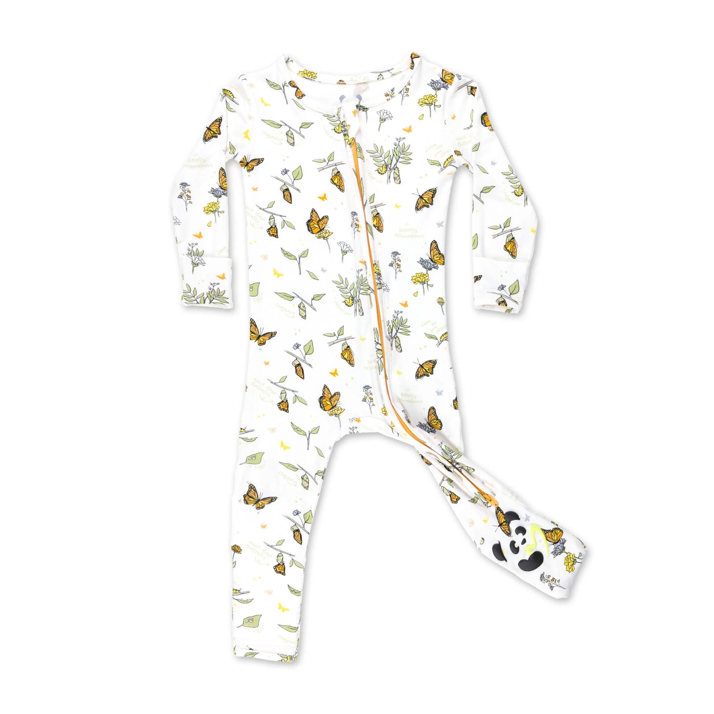 Monarch Butterfly Convertible Footie Bamboo Pajama