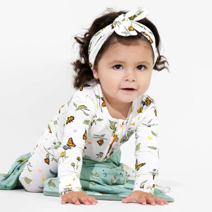 Monarch Butterfly Convertible Footie Bamboo Pajama