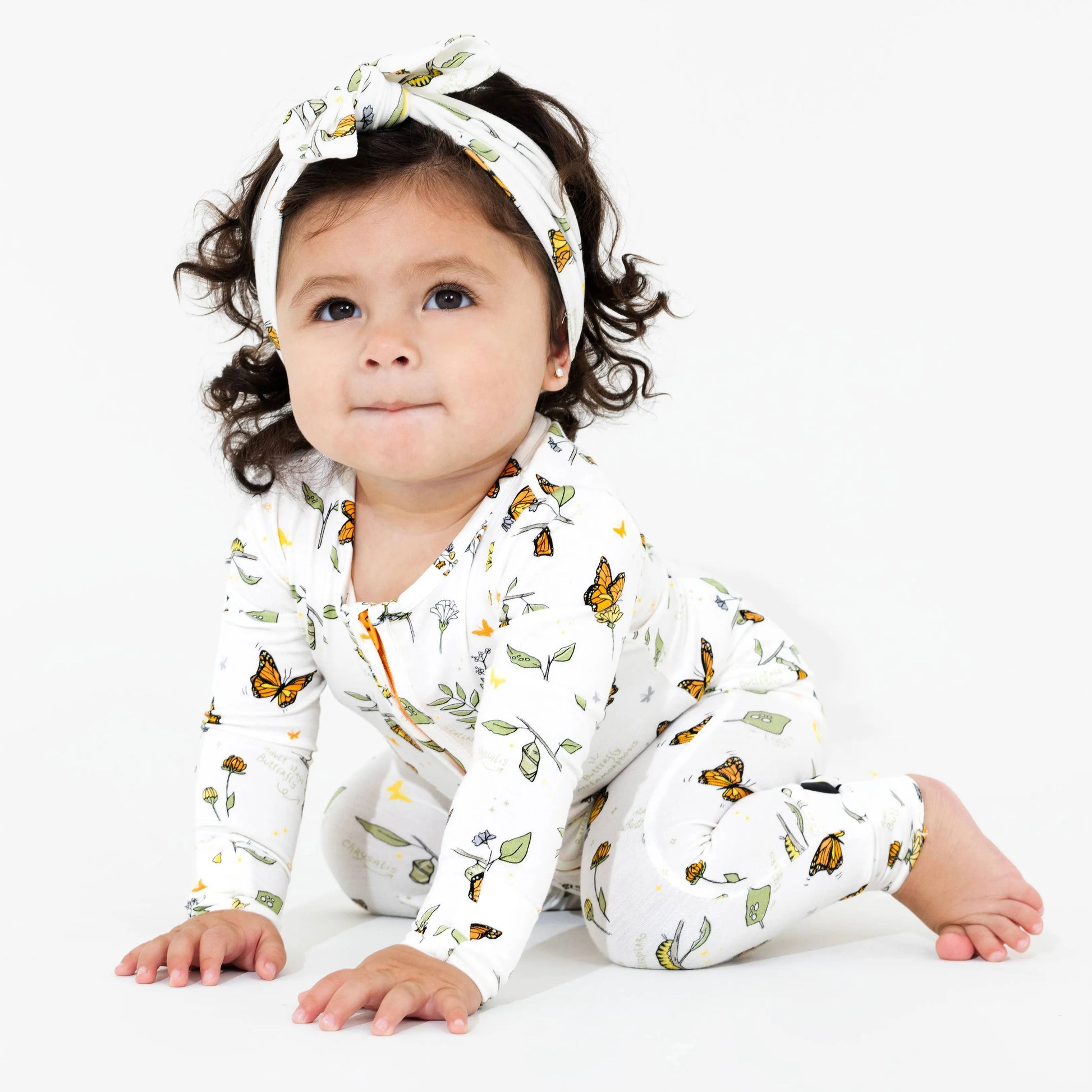 Monarch Butterfly Bamboo Convertible Footie Pajama - Bellabu Bear