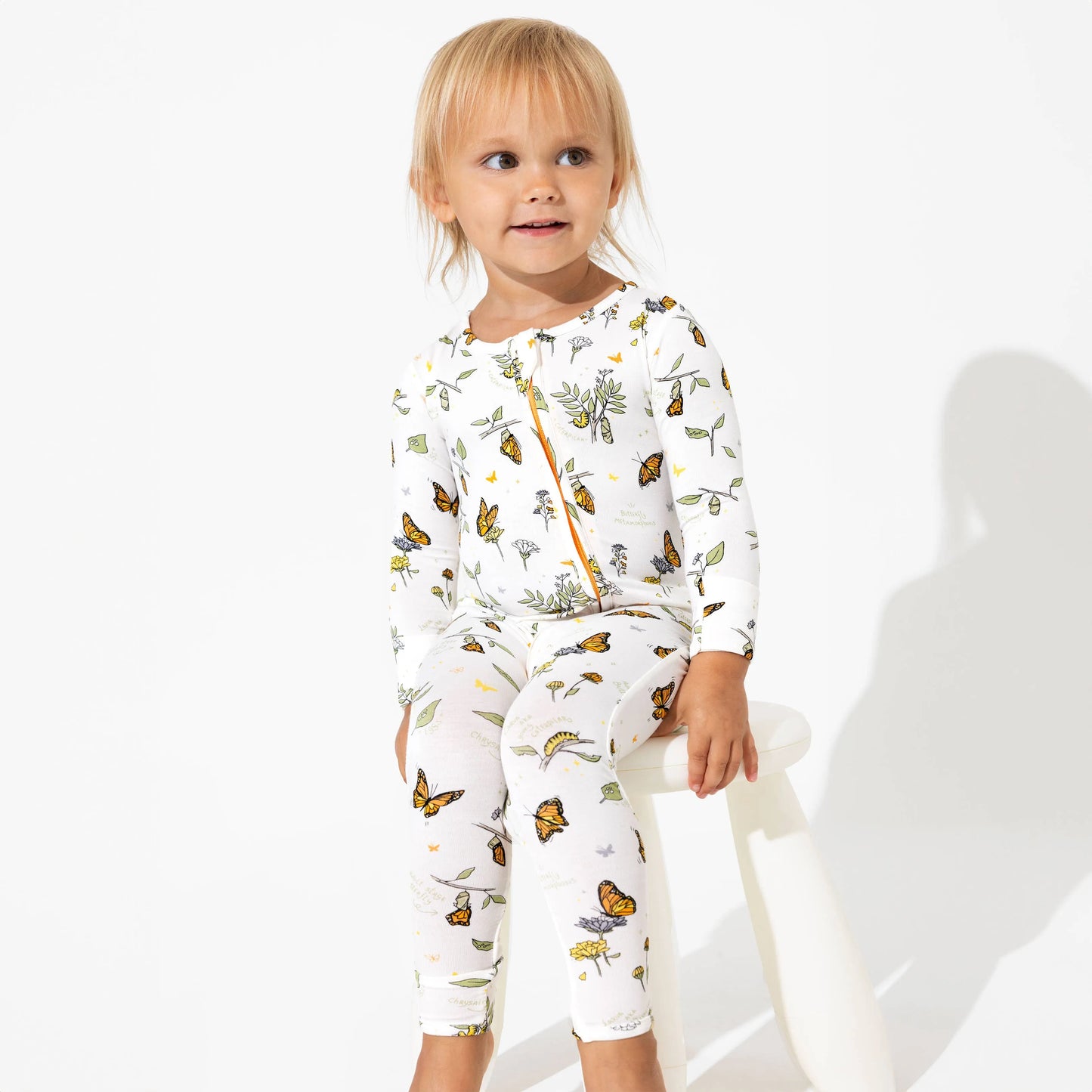 Monarch Butterfly Bamboo Convertible Footie Pajama - Bellabu Bear