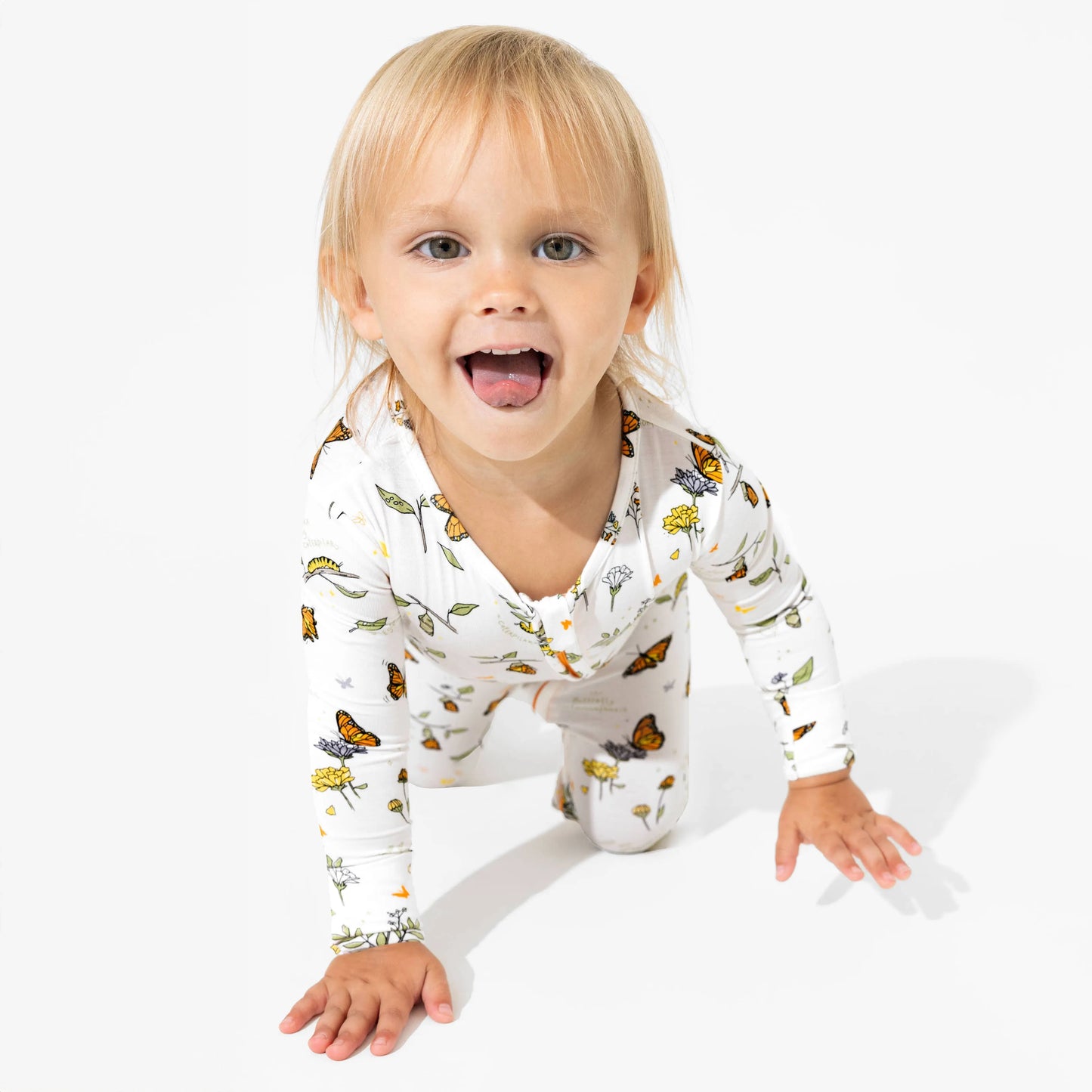 Monarch Butterfly Bamboo Convertible Footie Pajama - Bellabu Bear