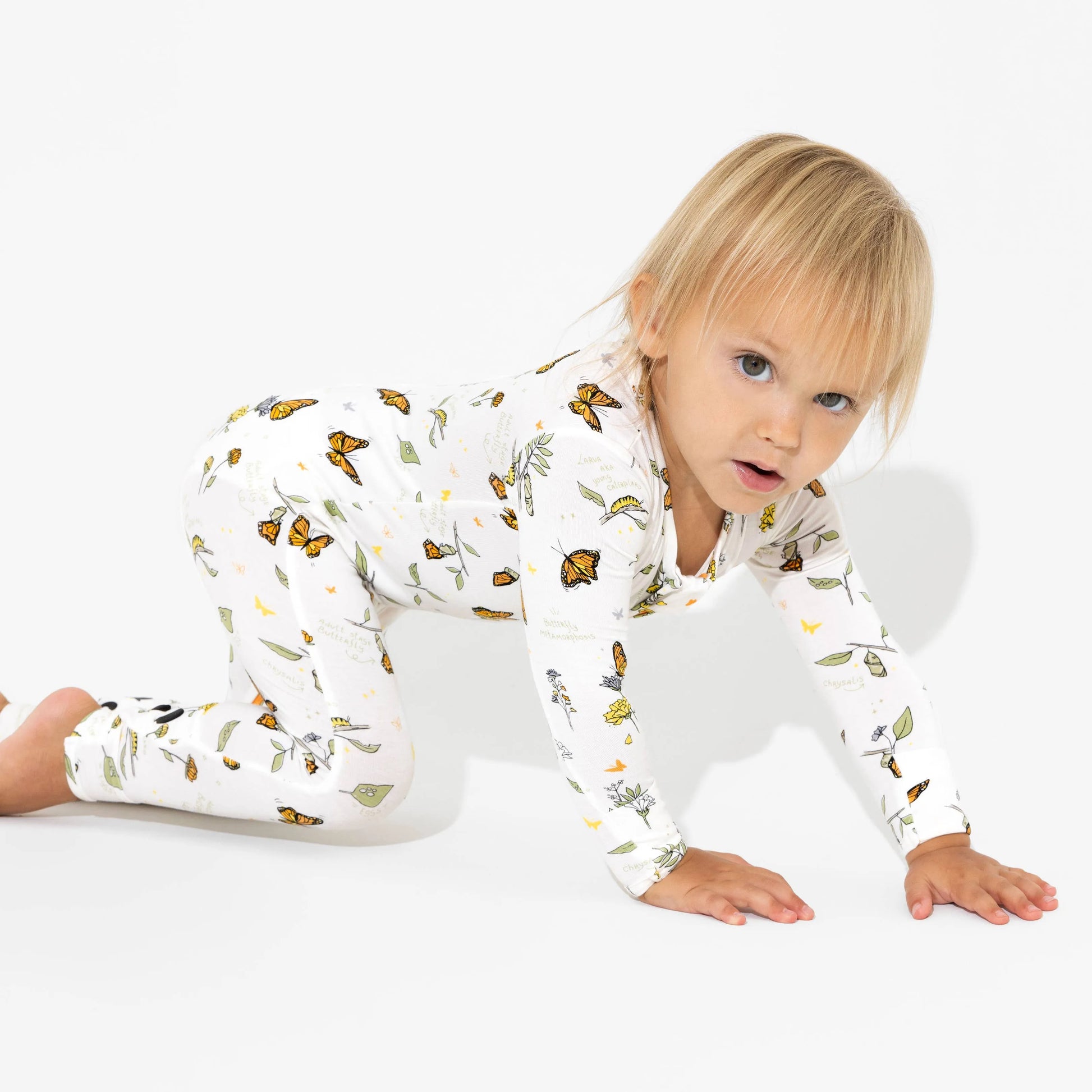 Monarch Butterfly Bamboo Convertible Footie Pajama - Bellabu Bear