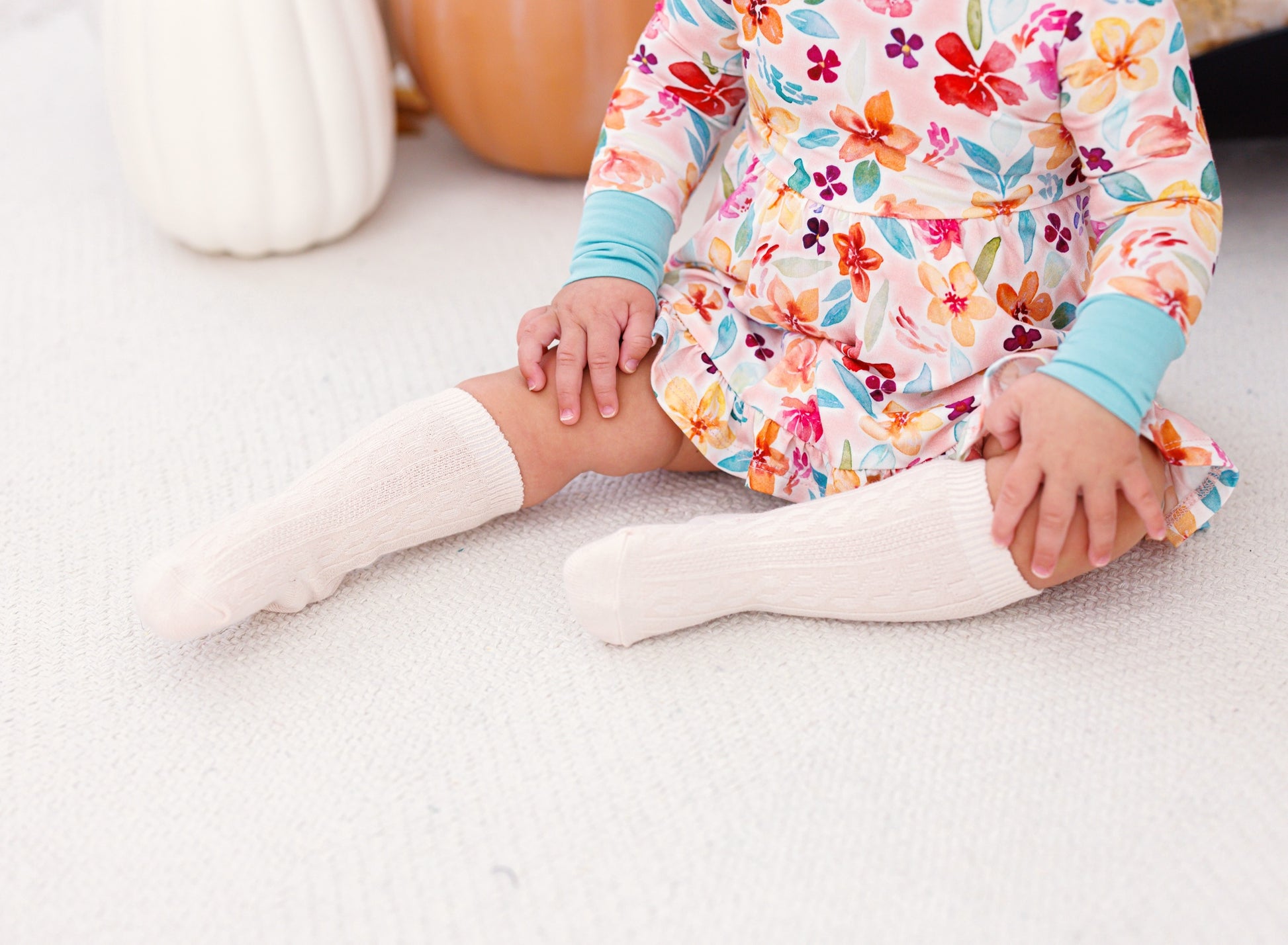 Moss & Latte Pearl Knee High Socks Set - Birdie Bean