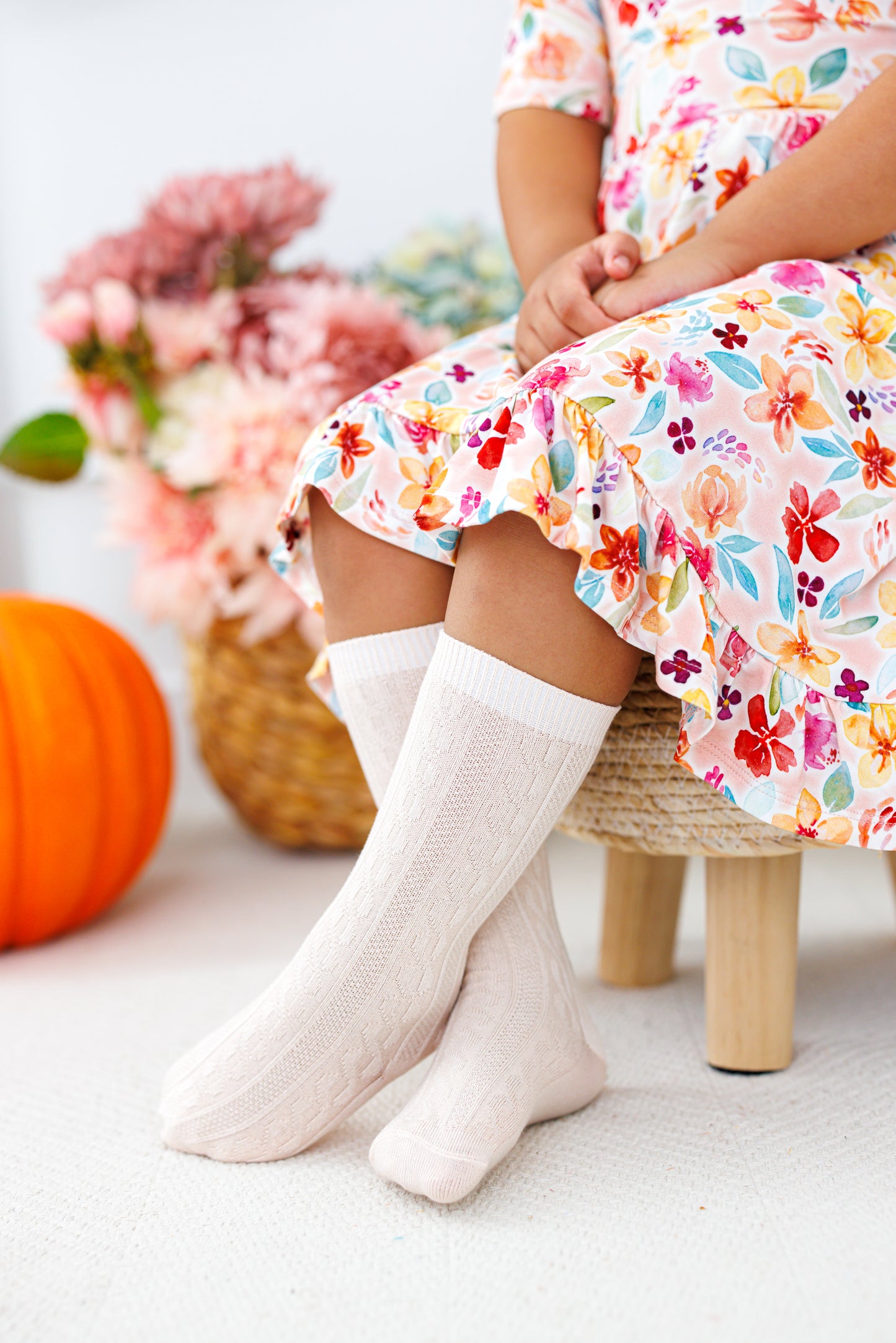 Moss & Latte Pearl Knee High Socks Set - Birdie Bean