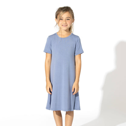 Mystic Bamboo Short Sleeve Girls' Dress - Bellabu Bear