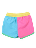 Neon Color Block Swim Trunks - RuffleButts + RuggedButts