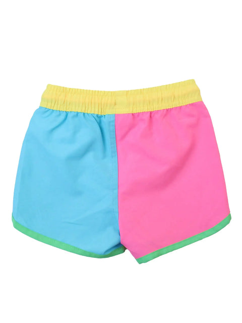 Neon Color Block Swim Trunks - RuffleButts + RuggedButts