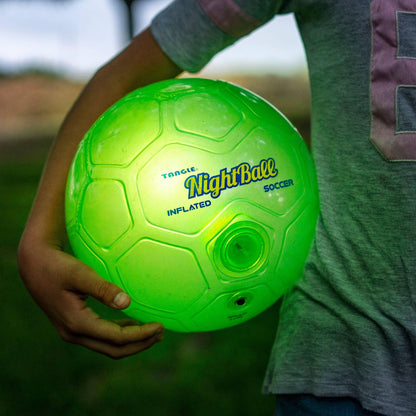 NightBall® Green Light Up Soccer Ball - Tangle Creations