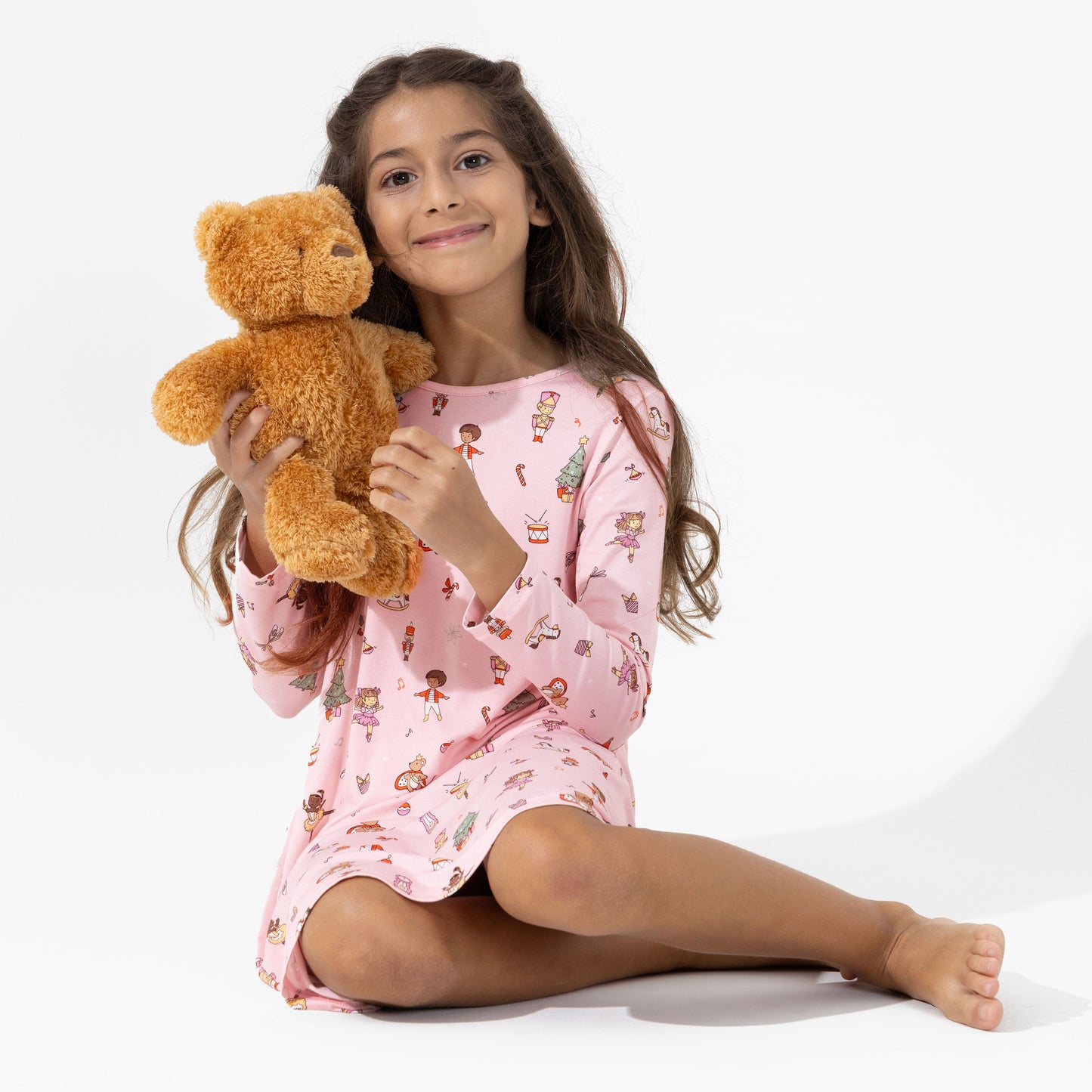 Nutcracker Pink Bamboo Girls' Dress - Bellabu Bear