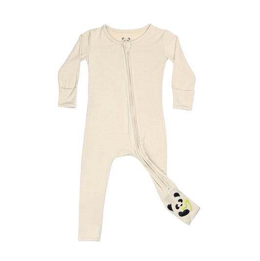 Oat Convertible Footie Bamboo Pajama - Bellabu Bear