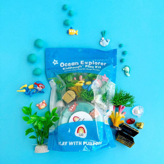 Ocean Explorer (Blue Hawaiian) Play Dough Kit - Earth Grown KidDoughs