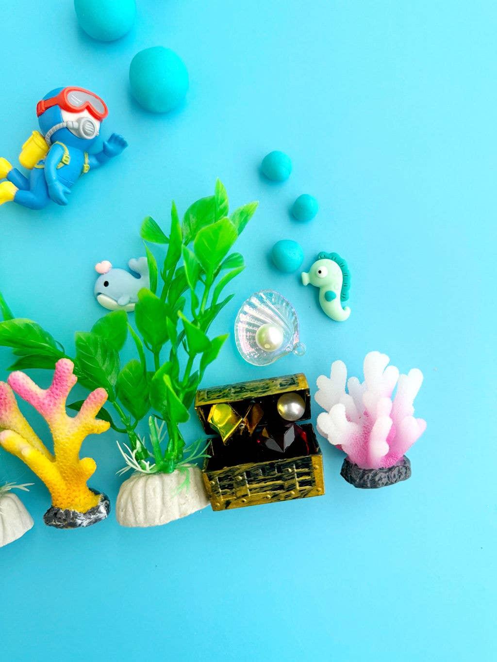 Ocean Explorer (Blue Hawaiian) Play Dough Kit - Earth Grown KidDoughs