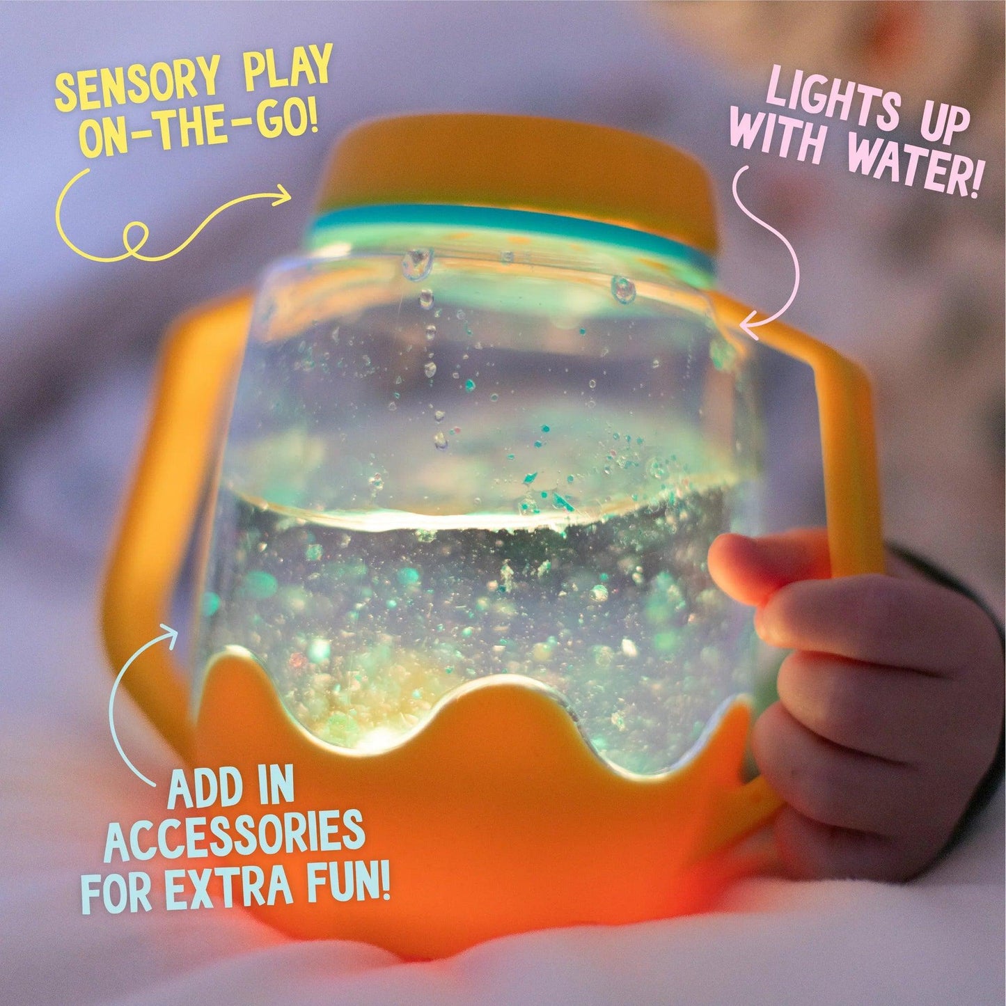 Orange Sensory Jar - Glo Pals