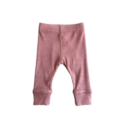 Pale Brick Ribbed Leggings - Babysprouts