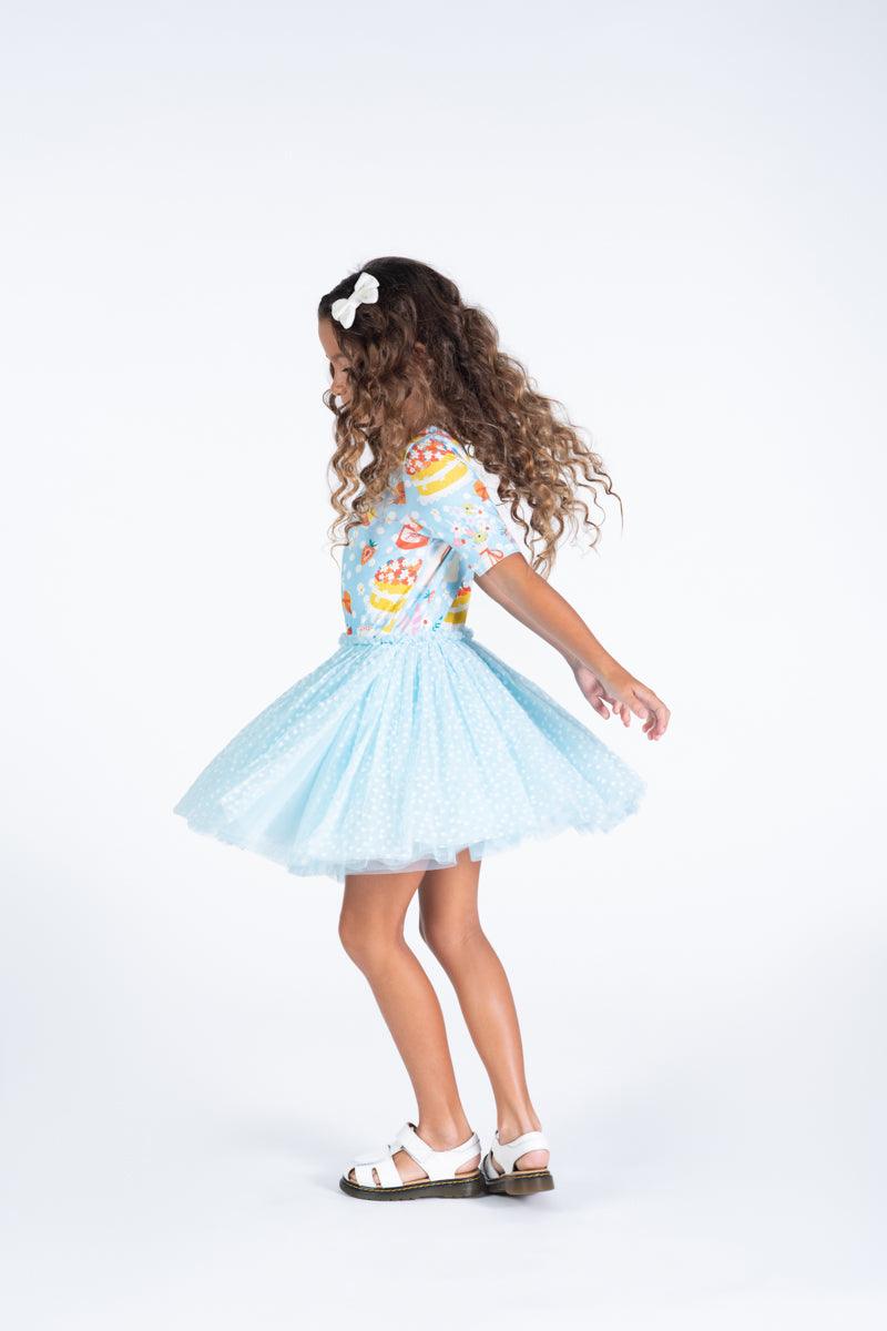 Party Time Blue Circus Dress - Rock Your Baby