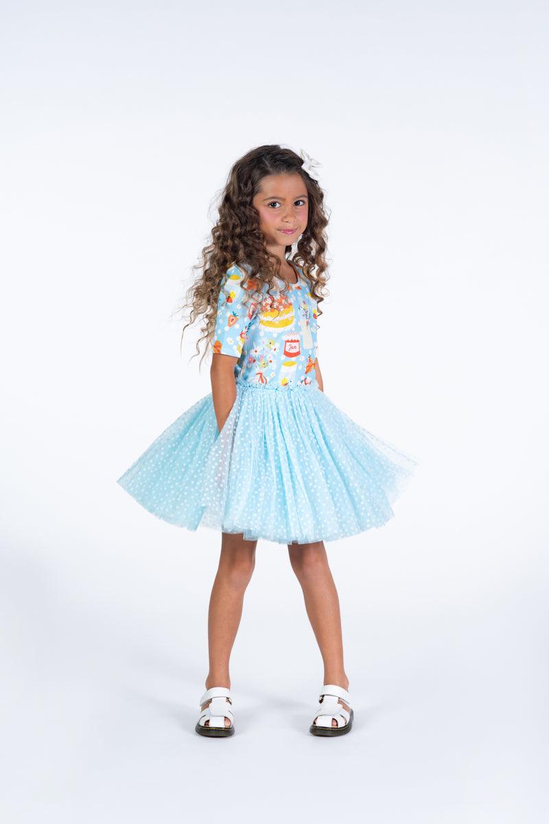 Party Time Blue Circus Dress - Rock Your Baby