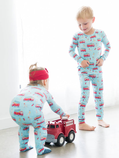 Paws To The Rescue Bamboo Pajama Set - RuffleButts + RuggedButts