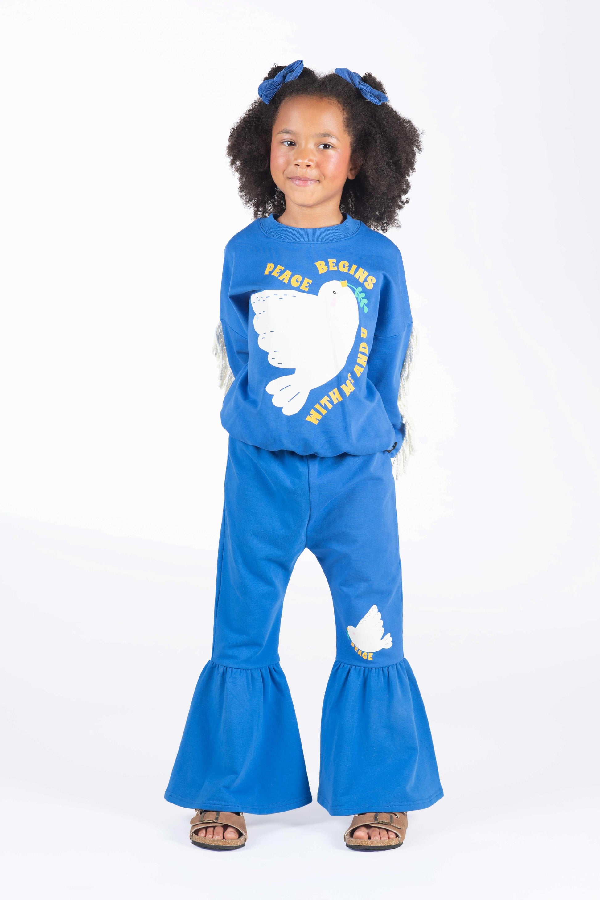 Peace Dove Flared Track Pants - Rock Your Baby