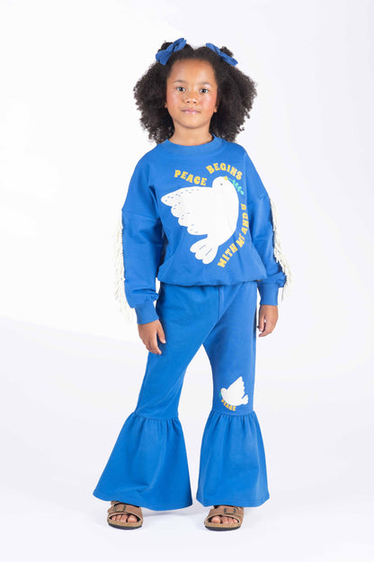 Peace Dove Flared Track Pants - Rock Your Baby