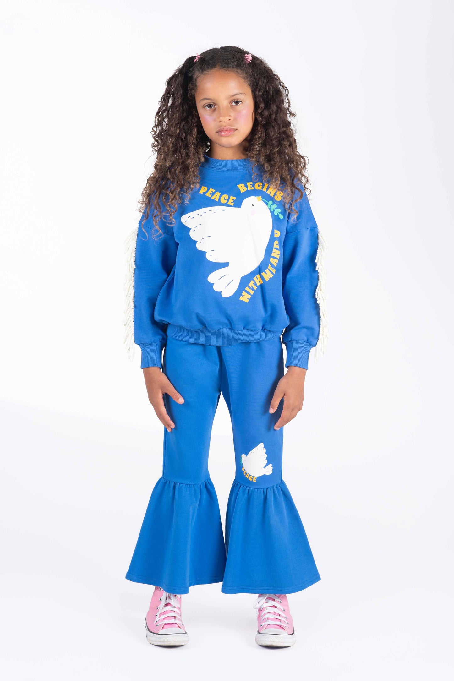 Peace Dove Flared Track Pants - Rock Your Baby