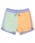 Periwinkle, Green, & Ginger Swim Trunks - RuffleButts + RuggedButts