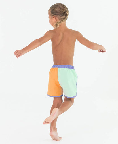 Periwinkle, Green, & Ginger Swim Trunks - RuffleButts + RuggedButts