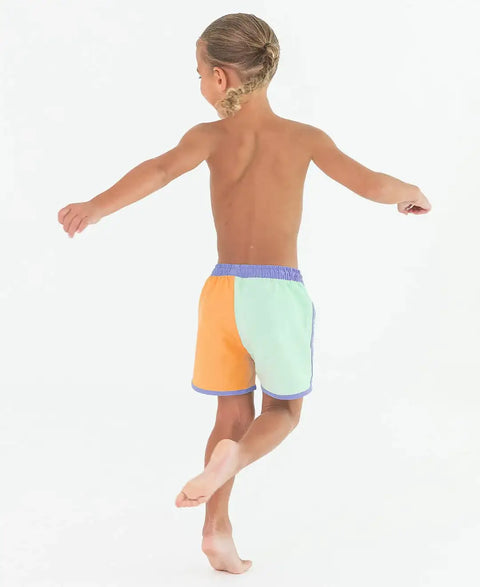 Periwinkle, Green, & Ginger Swim Trunks - RuffleButts + RuggedButts