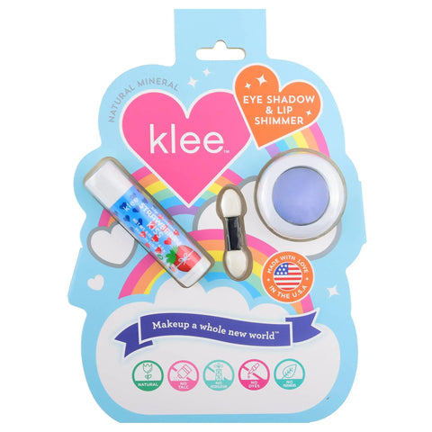 Periwinkle Kiss Eye Shadow & Lip Shimmer Set - Klee Naturals