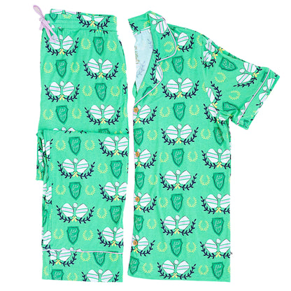 Pickleball Womens Bamboo Pajama Set - Kiki + Lulu