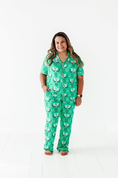 Pickleball Womens Bamboo Pajama Set - Kiki + Lulu