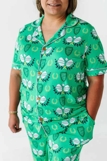 Pickleball Womens Bamboo Pajama Set - Kiki + Lulu