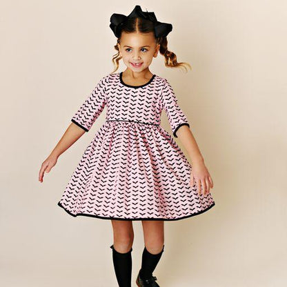 Pink Bats Dress - Butterbugboutique