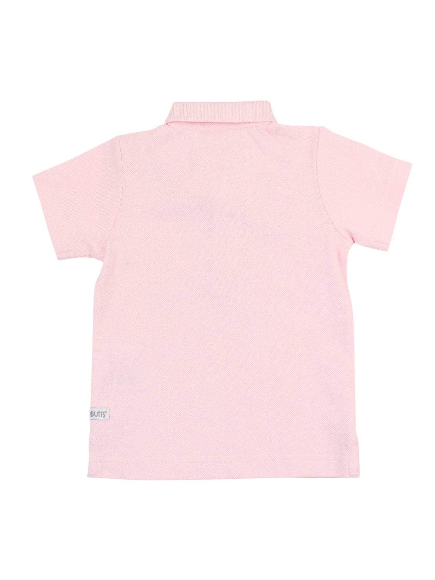 Pink Pique Polo Shirt - RuffleButts + RuggedButts