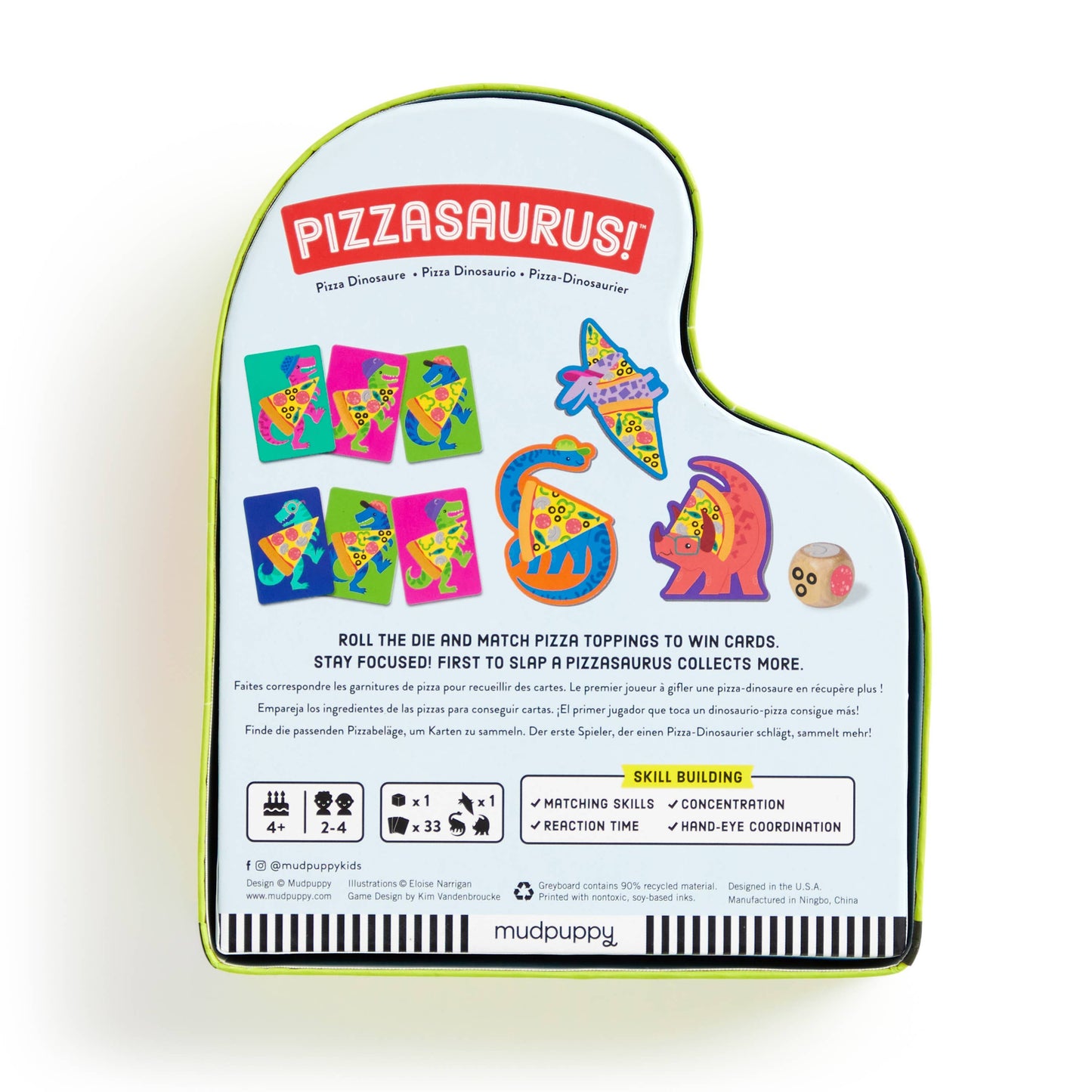 Pizzasaurus! Shaped Box Game - Mudpuppy