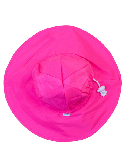 Protective Sun Hat - Neon Magenta - RuffleButts + RuggedButts