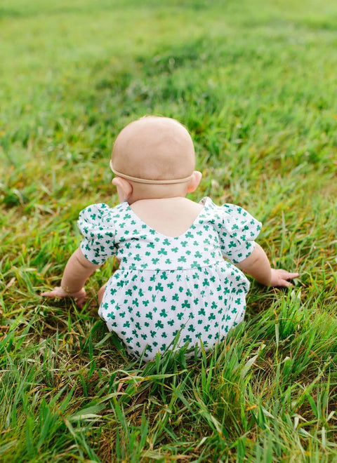 Puff Baby Romper in Shamrock - Ollie Jay