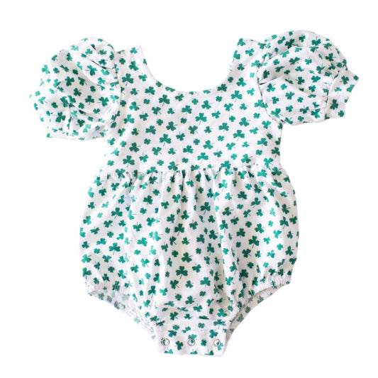 Puff Baby Romper in Shamrock - Ollie Jay