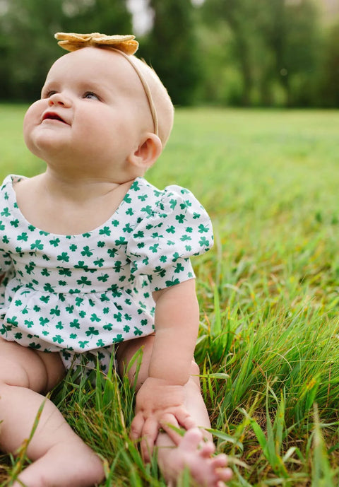 Puff Baby Romper in Shamrock - Ollie Jay