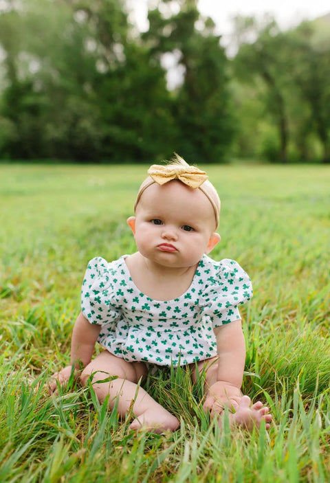 Puff Baby Romper in Shamrock - Ollie Jay