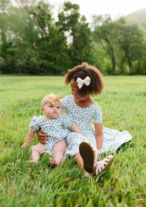 Puff Baby Romper in Shamrock - Ollie Jay