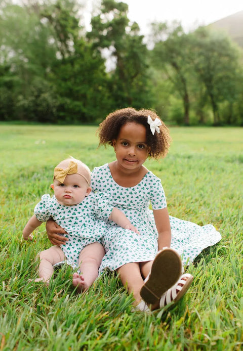 Puff Baby Romper in Shamrock - Ollie Jay
