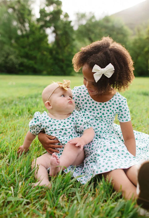 Puff Baby Romper in Shamrock - Ollie Jay